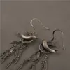 Boucles d'oreilles en peluche à avaler d'origine pour les femmes Old Vintage Designer Bird Leaf Y2K Drop bijoux Niche Earres d'oreilles