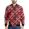남성용 재킷 미국 국기 별 그래픽 재킷 남자 패션 3D 프린트 지퍼 캐주얼 한 느슨한 코트 스프링 가을 지퍼 업 폭격기 스웨트 셔츠