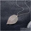 Pendant Necklaces Fashion Ladies Sweater Necklace Simple Leaf Classic Rose Golden Women Clavicle Chain Jewelry Drop Delivery Pendants Dhq9S