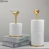 Rack de serviette en papier en cuivre minimaliste Golden Bird Decorative Tissue Boîte de tissu en marbre Base de tissus de tissu en papier Decor moderne décor moderne
