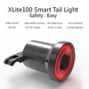 Xlite100 cykel ficklampa cykel bakljus auto start/stopp broms avkänna ipx6 vattentät led laddning cykling bakljus