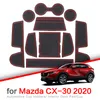 Mazda CX-30 2019-2024 CX30 CX 30 액세서리 도어 그루브 매트가 아닌 슬립 패드 코스터 용 정주 자동차 안티 슬립 게이트 슬롯 컵 매트