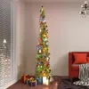 5ft arbre de Noël pliable à paillettes en guirloque