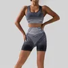 Kvinnors leggings 2024 Högkvalitativ anpassad doppfärgad gym Active Wear Women Seamless Sportswear Fitness Yoga Workout Set
