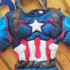 Kids Superhero Fantasy Cosplay Muscle Costume Boy Girl Girl Mask Shield Shield Provvigioni di carnevale