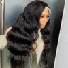 Ondas de corpo negro e negro brasileiro da Malásia Brasileira Malásia 13x4 Peruca Frontal de renda transparente 24 polegadas 100% crua Remy Cabelo humano à venda