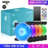 تبريد AIGO جديد 4PIN12V AURA SYNC RGB FAN PACK 120 مم LED كمبيوتر سطح المكتب CASE CASE مروحة هادئة CPU التبريد التبريد مروحة مروحة