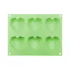 6 cavità 3D Mousse Bakeware Soap Form Forma Strumenti di pasticceria Diamond Silicone Love DECORE CUORE CUORE