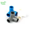 2pcs diâmetro interno de 20mm pvc tee 3 vias para conector de mangueira de jardim brancos/cinza/azul acessórios plásticos