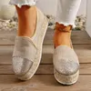 Casual Shoes Woven Solid Spring Flat Round Toe Women's On Sale 2024Fashion Slip-On Low-Heeled Large Size Sapatos Rasos