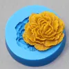 Handmade Peony Flower Soap Silicone Molds 3D Embossed Arts Flower Model Candle Make Tool Cake Bakeware Decorating For Wedding