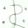 50pcs Cross Clip 304SS Invisible Anti-theft Network Cross Buckle Protective Mesh Window Fence For 2/3/4mm Wire Cable