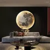 Wall Lamp Modern Luxury Moon Bedroom Bedside Painting Living Room Background Decorative Nordic Art