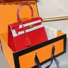 Bolsas de couro kl designer de 28cm feminino luxurys bolsa epsom cau de chaleira ombro clássico com cavalo bloqueado estampado