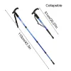 Trekking Poles Hiking Walking Sticks T Grip Mountaineering Backpacking Crutch Aluminum Alloy Anti-shock Portable Skiing Cane