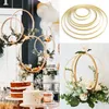 5Pcs 8-30cm Wooden DIY Handmade Catcher Embroidery Hoop Craft Cross Stitch Bamboo Circle Ring Hanging Wedding Decorations