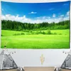 Grassland Scenery Tapestry Wall Hanging Bohemian Style Beautiful Natural Table Mat Living Room Printing Art Decoration