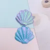 50pcs 4.5 * 3,8 cm Appliques de coquille en cuir brillant rembourrées pour vêtements Chapeau Supplies de couture