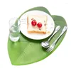 Table Mats Tropical Placemats Leaf Shape Pad Heat Resistant Drink Cup Coasters Insulated Dinner Pot Pads Tablecloth And Sheet
