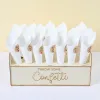 Confetti à grains de bois Holder conique rose fleur de fleur de pétale Décor de mariage pour les mariages décor de mariage village décor Confetti