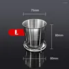 Mugs Collapsible Travel Cup Portable Stainless Steel Camping Water Reusable