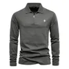 Men Polo Shirts Fashion Business Casual Style Long Sleeve Men Polos 2024 Spring Autumn High Quality Brand Cotton Men's Blus 240327