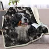 Cloocl husdjur hund mops filt 3d tryck kast filt säng hemmakontor filt dubbel lager quilt sherpa filt drop frakt
