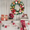 Decoratieve bloemen Sneeuwman kransen voor voordeur handgemaakte bloem antieke krans 40 cm muurraam veranda kersthuis decor