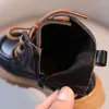 Laarzen knappe kinderen korte Engelse styte mooie silhouetschoenen voor meisjes babyjongen herfst student platform school h04045