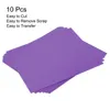 Window Stickers Uxcell Heat Transfer Sheet 12 Inch Iron On Bundle For Cloth DIY Purple Pack Of 10