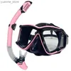 Diving Masks Ultra wide vision floating diving lung diving bag mask silicone skirt three mirror adult panorama full dry diving mask Y240410
