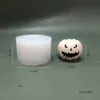 Lächelnde, mit Gesicht geformte Kürbis Silikonform Halloween DIY Kerze Schleifmousse Kuchen Aromatherapie Gipsdekoration
