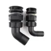 20mm ~ 38 mm hink botten utloppsrörskontakter Aquarium armbåge Bulkhead Connector Drain Agricultural Pesticides Agitator Joints