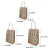 21x15x8cm grote chritmas cadeaubogingen 5 stuks kraft papieren zak voor kerstsnack kleding aanwezig doos verpakking kersttas tas decor