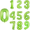 32 / 40inch Numéro de papier d'aluminium vert ballons d'hélium Ballons Ballons pour adultes décor anniversaire 1 2 3 4 5 6 7 8 9 pour les enfants décorations de fête d'anniversaire pour enfants