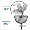 Eenvoudige luxe 20-inch verticale fan 2-delige set-High-speed zwaar metaal voor industrieel, commercieel, residentieel en broeikasgebruik-zwart