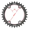 Deckas Round Oval 96BCD Chainring MTB 96BCDS 32T 34T 36T 38T 40T 42T 44T 46T 48T Asymmetrisk krona för M7000 M8000 M4100 M5100