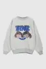 Bing Sweatshirt Yeni niş tasarımcı tasarımcısı ab hoodie kazak gündelik moda mektubu vintage yuvarlak boyunlu pamuk trendi gevşek çok yönlü kazak 5d2f