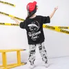 Hip-Hop Dance Costume Kids Black Loose Tops Lastbyxor Suit Rave Clothes Jazz Street Dance Costumes Stage Krpop Outfits SL2852