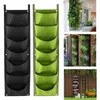 7 Pocket Vertical Growing Planting Bag Felt Fabric Wall Hanging Flower Vegetable Growing Container Outdoor Indoor Garden Planter