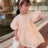 Robes de fille Baby Girls Hobe 2024 Fashion d'été Elegant Princess pour la fête d'anniversaire Gift Enfants Vêtements 2 3 4 5 6 ans