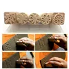 Keramik prägling verktyg trä textur block stämpel för polymer lera keramisk diy emboss modelleringsverktyg trävampar