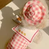 Dog Apparel Navy Collar Pet Vest Cat Clothing Yorkshire Spring Summer Clothes Puppy Pretty Plaid Shirt