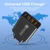 3USB+PD QC3.0 Caricatore veloce 20W Type-C 3 Interfaccia USB 5V/3.5A 9V/2A 12V/1.5A Supporto per Huawei SCP FCP Bi-Protocol Quick Charge