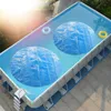 Nouvelle piscine couvercle de poussière de poussière de piscine étanche à la piscine bleue rond Tarpauline durable pour les bassins de jardin familiaux accessoires de piscine