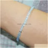 Beaded Mg0034 Wholesale Natural A Grade Celestine Bracelet 4 Mm Mini Gemstone Yoga Mala Womens Energy Nce Jewelry Drop Delivery Brace Dhctz