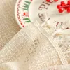Tafelkast kerst tafelkleed Amerikaanse romantische kant rechthoekige hoes vintage geborduurde thuisfestivals decoraties