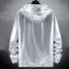 Herrjackor Jackor Glossy Reflective High Street Hip-Hop Hooded Autumn och Winter Oversize Slack Trendy Casual Fashion Coat for Men