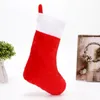 42 cm kerstkousen Kazen Santa Claus Sock Kids Candy Gift Holder Tassen Hangende ornament voor kerstboom Nieuwjaar Party Decors