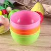 6pcs Reusable Round Plastic Unbreakable Mixing Serving Bowls for Candy Pasta Parties Side Salad Dip Snack